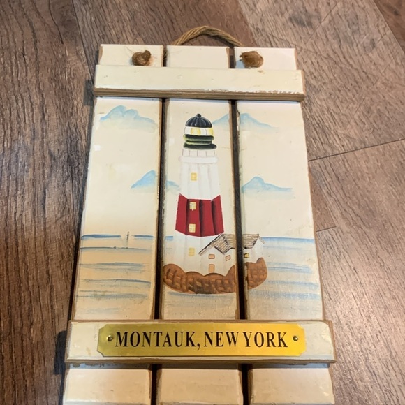 Montauk, New York Lighthouse Wall Decor Vintage 1980s Coastal Nautical Decor - Picture 10 of 10